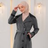 1394 ترانشكوت جوخ وجلد - Grau