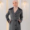 1394 ترانشكوت جوخ وجلد - Grau