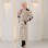 Textured Trench Coat with Leather Details and Fur Lining 1394 - beige
