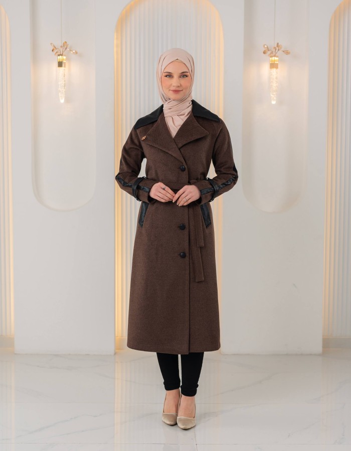 1394 ترانشكوت جوخ وجلد - Braun