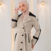 1394 ترانشكوت جوخ وجلد - Beige