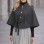Women's Premium Sleeveless Flannel Cape 1281 - Anthracite