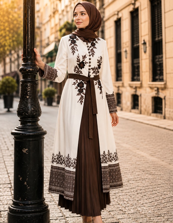 قفطان كريب 4127  - Braun