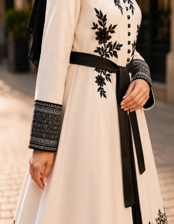 قفطان كريب 4127  - black