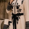 قفطان كريب 4127  - Beige