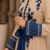 قفطان كريب 4127  - baby blue
