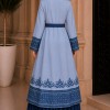 قفطان كريب 4127  - Blau