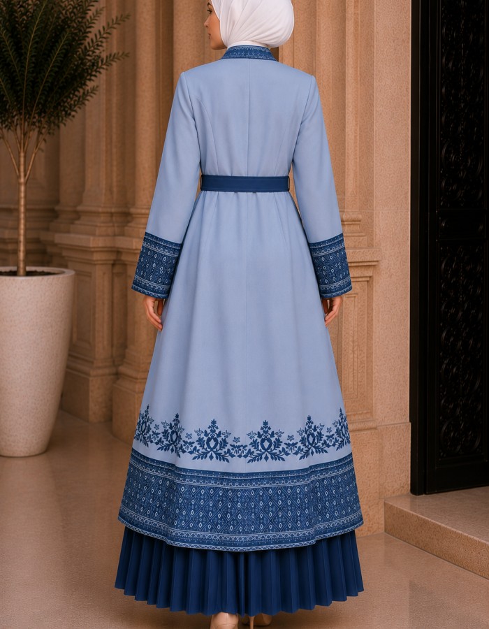 قفطان كريب 4127  - Blau