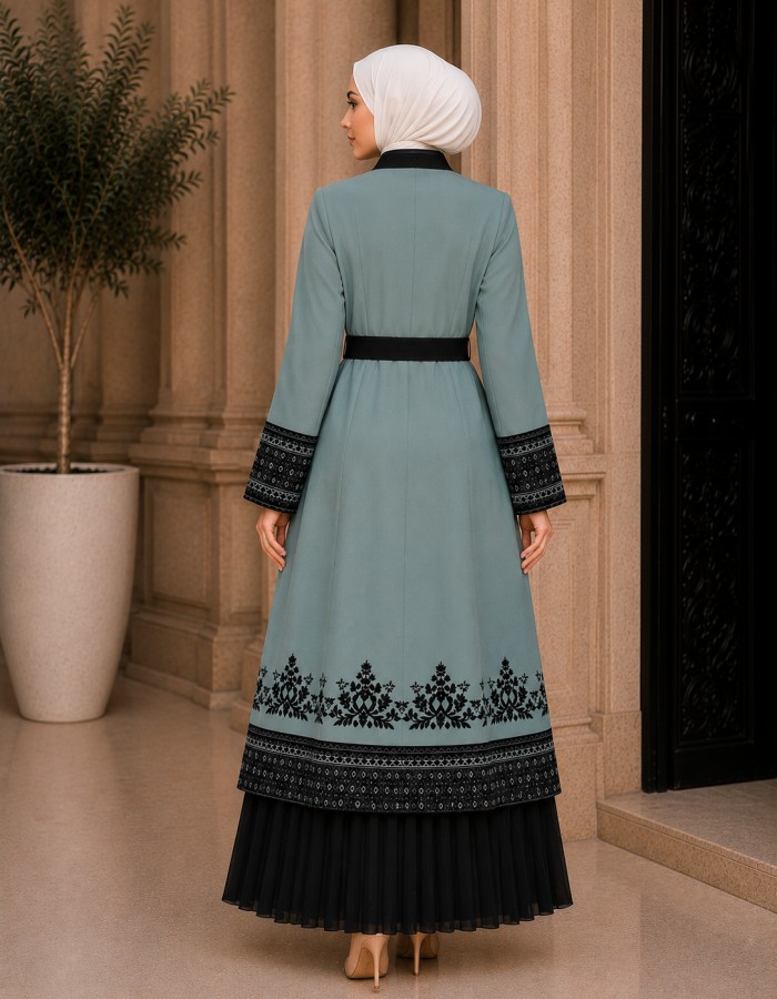 قفطان كريب 4127  - mint