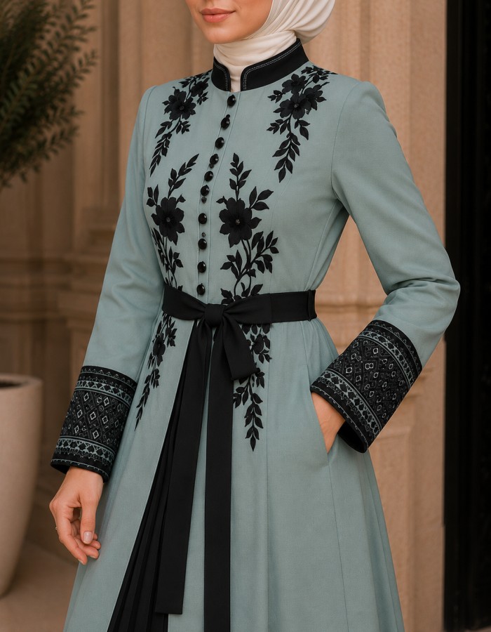 قفطان كريب 4127  - mint