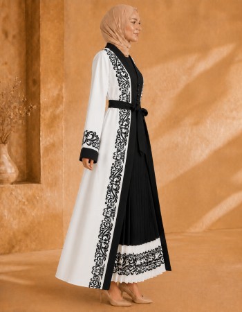 4129 قفطان كريب  - black