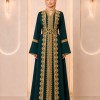 4131  قفطان قطعتين تاج - green