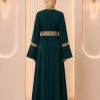 4131  قفطان قطعتين تاج - green