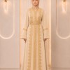4131  قفطان قطعتين تاج - beige