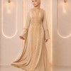 4131  قفطان قطعتين تاج - beige