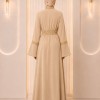 4131  قفطان قطعتين تاج - beige
