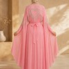 4140  قفطان قلب شراشيب - Rosa