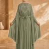 4140  قفطان قلب شراشيب - Khaki