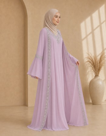 4142  قفطان شيفون ألماس - pink