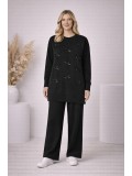 Women's Elegant Knitwear Set with Bow Details 4200 - black