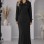 Eleganter zweiteiliger Strickanzug für Damen 4201  - Schwarz