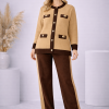 Two-Piece Women's Knitwear Set with Pockets and Buttons 4205  - ivory
