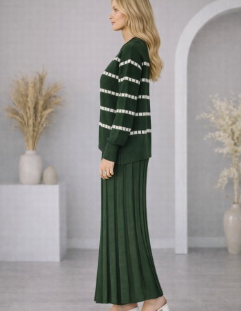 Two-Piece Turtleneck Knit Dress 4211  - khaki