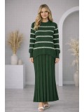 Zweiteiliges Strickkleid mit Rollkragen 4211  - Khaki