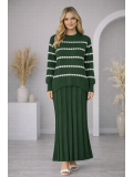Two-Piece Turtleneck Knit Dress 4211  - khaki