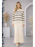 Two-Piece Turtleneck Knit Dress 4211  - beige
