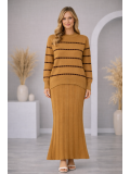 Two-Piece Turtleneck Knit Dress 4211  - ivory