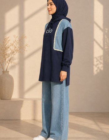 4309 طقم طلعة الو - deep blue