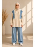 4309 طقم طلعة الو - Beige