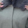 WOMENS FURNITURE SHORT COAT WITH FURNITURE Collar and Cuffs 1335 - gray