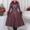 Eleganter Double-Cloche Leder-Trenchcoat mit Kaninchenfell-Futter 1350 - Bordeaux