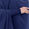Muslim Dresses For Women ,Abayas Prayer Islamic Clothes Long dress Hijab Bonnet 2Pieces Sleeve Hijab Sheet 822 - deep blue
