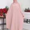 Muslim Wear Hijab Dresses , Women's Clothes Butterfly Hijab Set 2 Pieces 826 Pudra