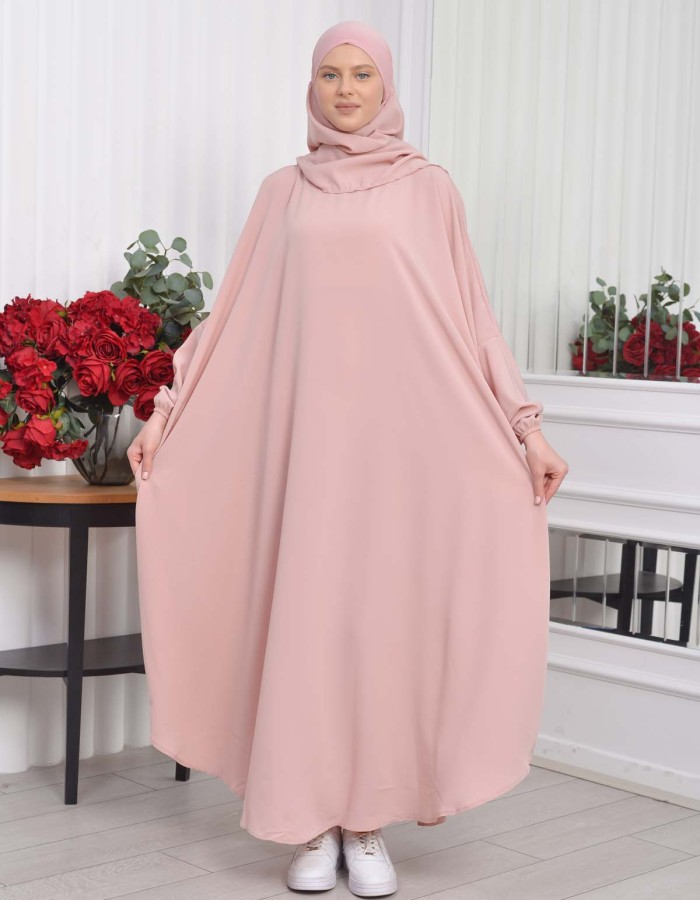 Muslim Wear Hijab Dresses , Women's Clothes Butterfly Hijab Set 2 Pieces 826 Pudra