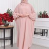 Muslim Wear Hijab Dresses , Women's Clothes Butterfly Hijab Set 2 Pieces 826 Pudra