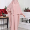 Muslim Wear Hijab Dresses , Women's Clothes Butterfly Hijab Set 2 Pieces 826 Pudra