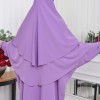 Muslim Wear Hijab Dresses , Womens Clothes Butterfly Hijab Set 2 Pieces 826 - lilac
