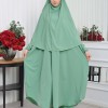 Two-Piece Sharia Dress Set with Double-Layer Khimar 826 - mint