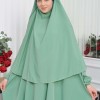 Muslim Wear Hijab Dresses , Womens Clothes Butterfly Hijab Set 2 Pieces 826 - mint