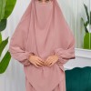 Muslim Hijab Dress set 2 Pieces 829 - powder pink/ dusty pink
