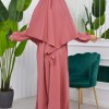 Muslim Hijab Dress set 2 Pieces 829 Açık Pembe