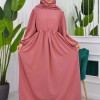 Muslim Hijab Dress set 2 Pieces 829 Açık Pembe