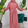 Muslim Hijab Dress set 2 Pieces 829 Açık Pembe