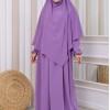 Muslim Hijab Dress set 2 Pieces 829 - lilac