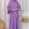 Muslim Hijab Dress set 2 Pieces 829 - lilac