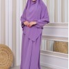 Muslim Hijab Dress set 2 Pieces 829 - lilac